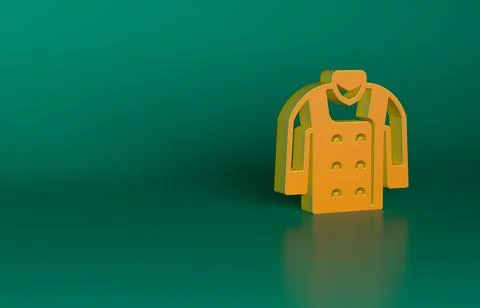 Orange Sweater icon isolated on green background. Pullover icon. Minimalism Stock-Illustration