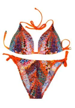 Orange swimsuit. Stock Photos