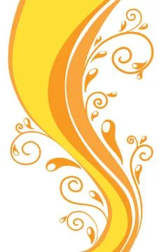 Orange Swirl Background Stock Illustration