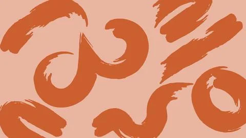 Orange swirl stroke background Stock Illustration