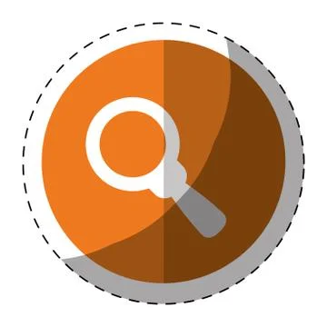 Orange symbol search button icon Stockillustratie