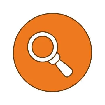 Orange symbol search button icon Stockillustratie