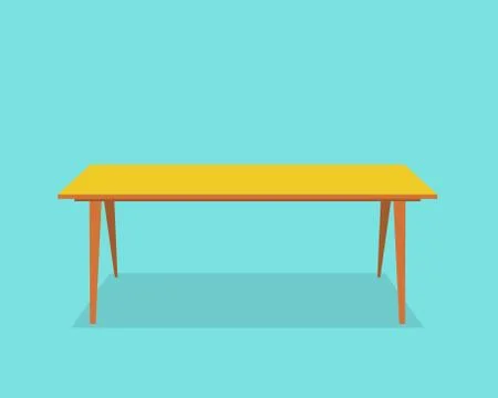 Orange table Stock Illustration