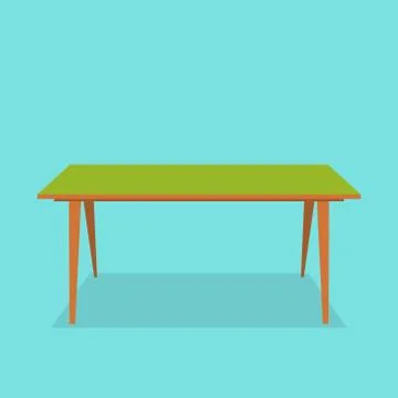 Orange table Stock Illustration