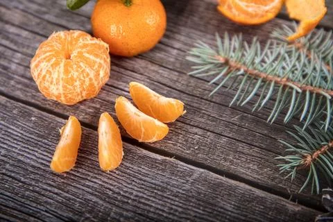 The orange on the table Stock Photos