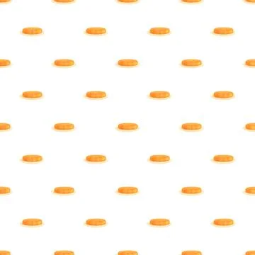 Orange tart repeating seamless pattern background Stock Illustration