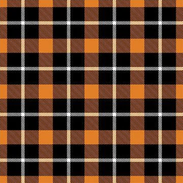 Orange tartan vector seamless pattern Illustrazione stock