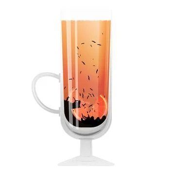 Orange tea in a glass Stock Illustration