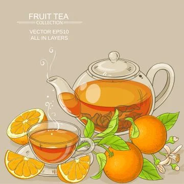 Orange tea illustration Stock Illustration