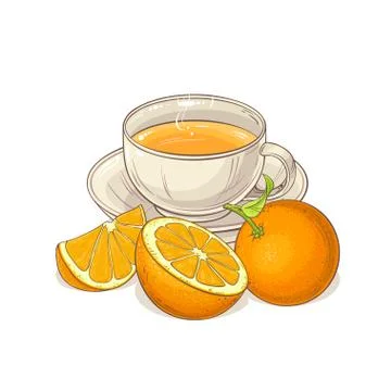 Orange tea illustration Stock Illustration