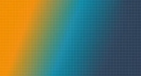 Orange to Teal Gradient Grid Pattern Stock Illustration
