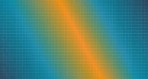 Orange to Teal Gradient Grid Pattern Stock Illustration