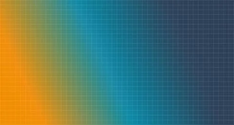 Orange to Teal Gradient Grid Pattern Stock Illustration