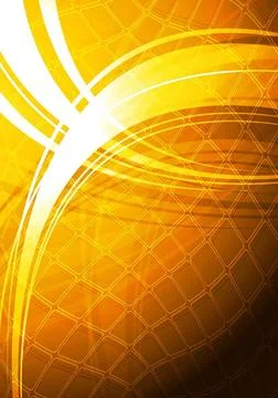 Orange technical background with abstract waves - eps 10 Orange technical ... Stock Photos