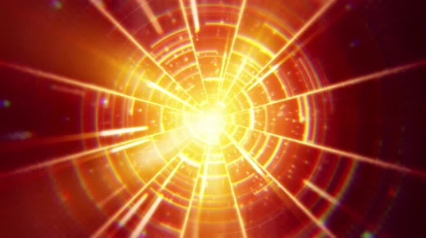 Orange techno concentric segments loop Stock Footage 41427146