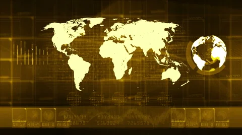 Orange technology background LOOP Stock Footage 45409974