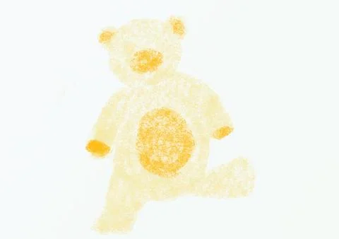 Orange teddy bear Ilustração Stock