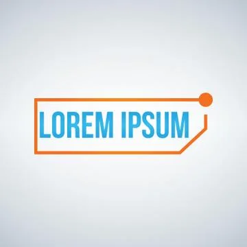 Orange text box vector design illustration isolated on white background. Stock Illustration