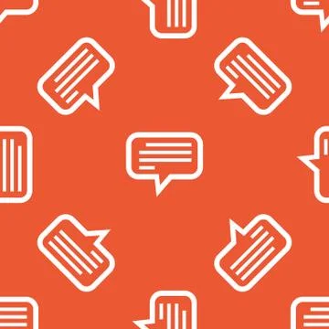 Orange text message pattern Stock Illustration