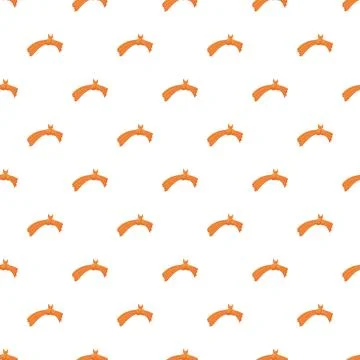 Orange textile bow pattern seamless background design 스톡 일러스트