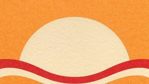 Orange textured paper background with light cream semicircle for copy space.. 스톡 사진