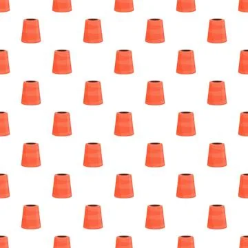 Orange thread spools creating seamless textile pattern イラスト素材