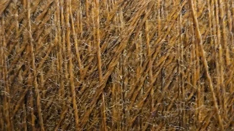 Orange threads for handicrafts. Selecting a color palette for knitting. Autumn 스톡 동영상 289523882