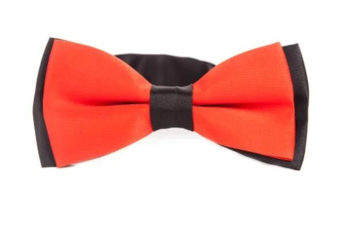 Orange tie bow with black elements as decor, good for wedding Stockfoto's