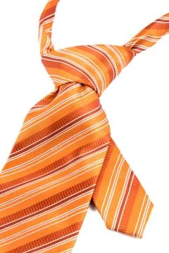 Orange tie close-up Stock Photos