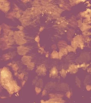 Orange Tie Dye Patterns. Hippie Ink Roll. Color Stock Illustration