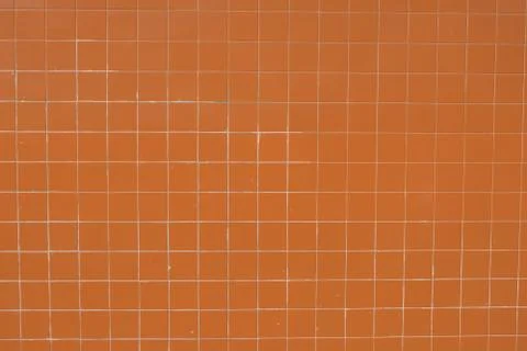Orange tile wall facade. Foto stock