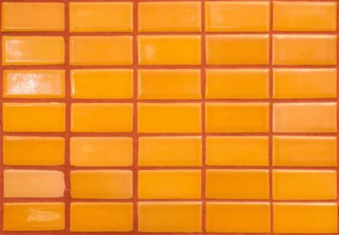 Orange tile wall Stock Photos