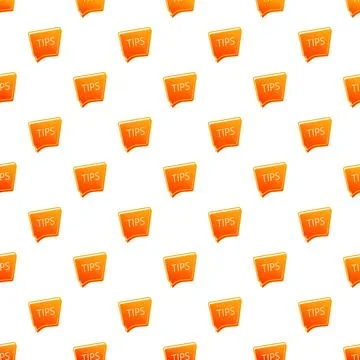 Orange tips speech bubbles seamless pattern advising help 库存插图