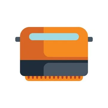 Orange toaster heating bread for breakfast illustration Stock Illustration