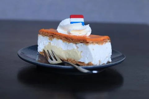 Orange tompouce/ cake Stock Photos