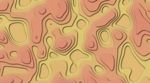 Orange tone background on theme geodesy or topography. Abstract topographic Stockillustratie