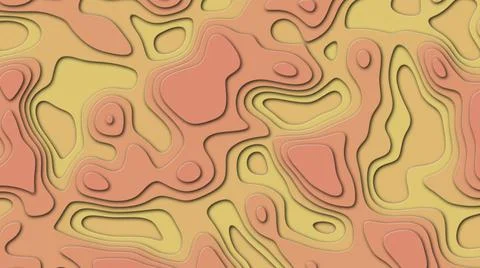 Orange tone background on theme geodesy or topography. Abstract topographic Stockillustratie