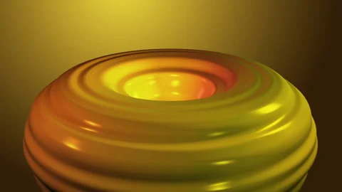 Orange torus with embossed texture on orange background Stock Footage 162551846