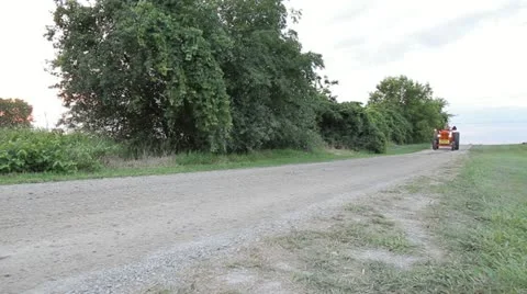 Orange Tractor Video stock 12533033