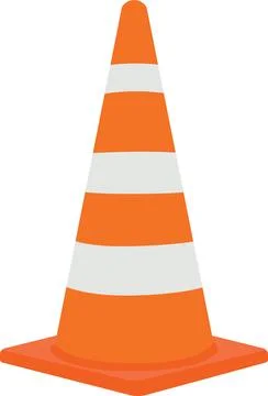 Orange Traffic Cone  Stock Illustration