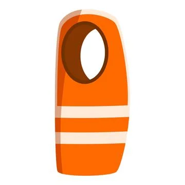 Orange traffic cone standing upright with white stripes Ilustración de archivo
