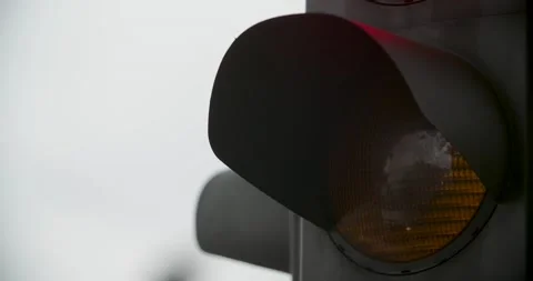 Orange Traffic Light Stock Footage 141221775