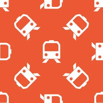 Orange train pattern Illustrazione stock