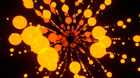 Orange Transforming Neon Bubbles Background VJ Loop in 4K Stock Footage 334718835