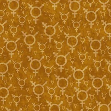 Orange Transgender Symbol Tile Pattern Repeat Background 스톡 일러스트