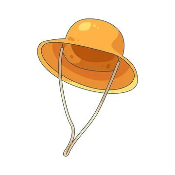 Orange travel hat 스톡 일러스트