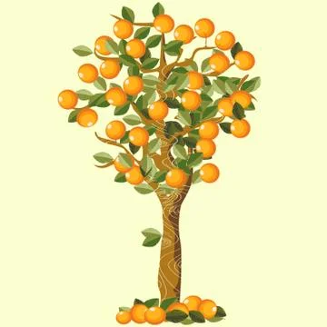 Orange tree Illustrazione stock