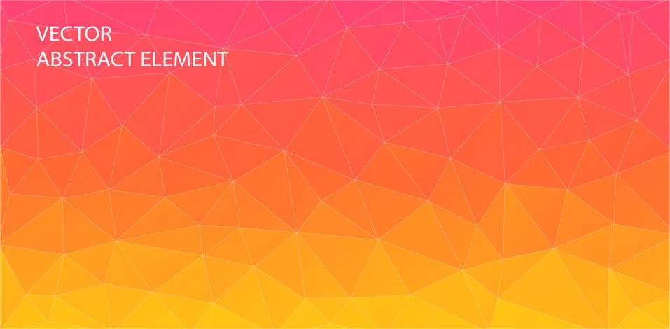 Orange triangle background. Background of geometric shapes Stock Illustration