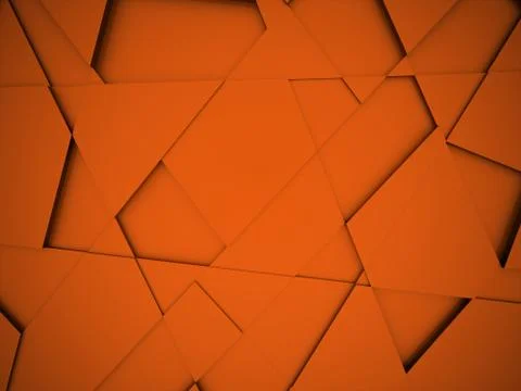 Orange triangle background rendered concept Stock Illustration