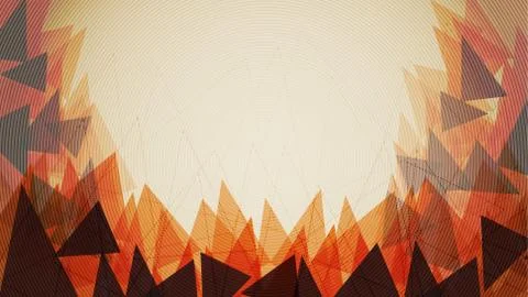 Orange Triangle Background Template - Vector Illustration Stock Illustration